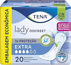 Absorvente Para Incontinência Urinária Tena Lady Discreet Extra 20 Unidades