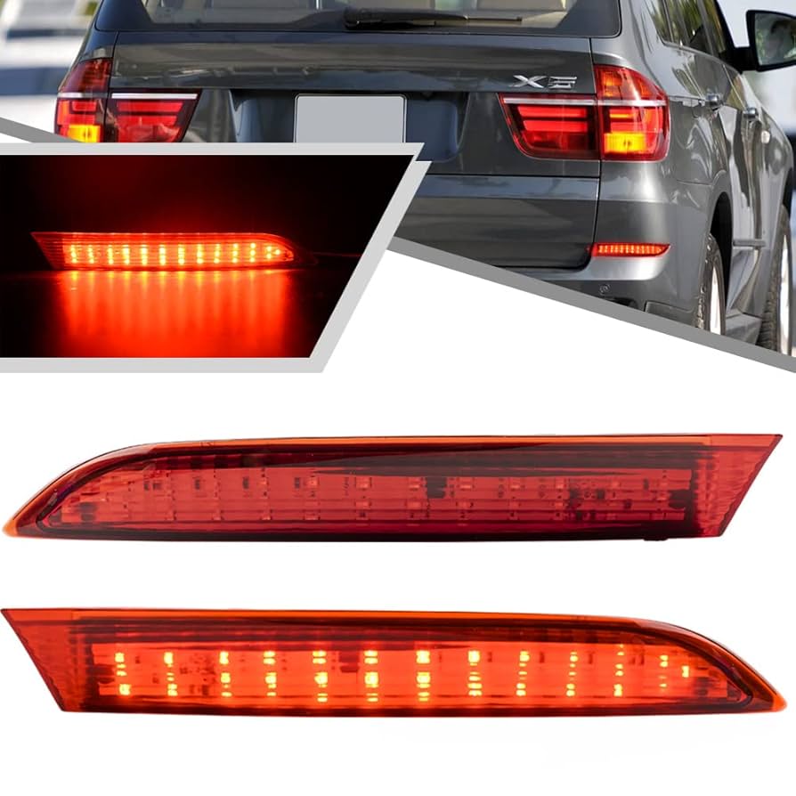 BMW X5 E70左テールランプ63217158939 63217200817 2Pcs Red LED Rear Bumper Reflector Light for BMW X5 E70 2007