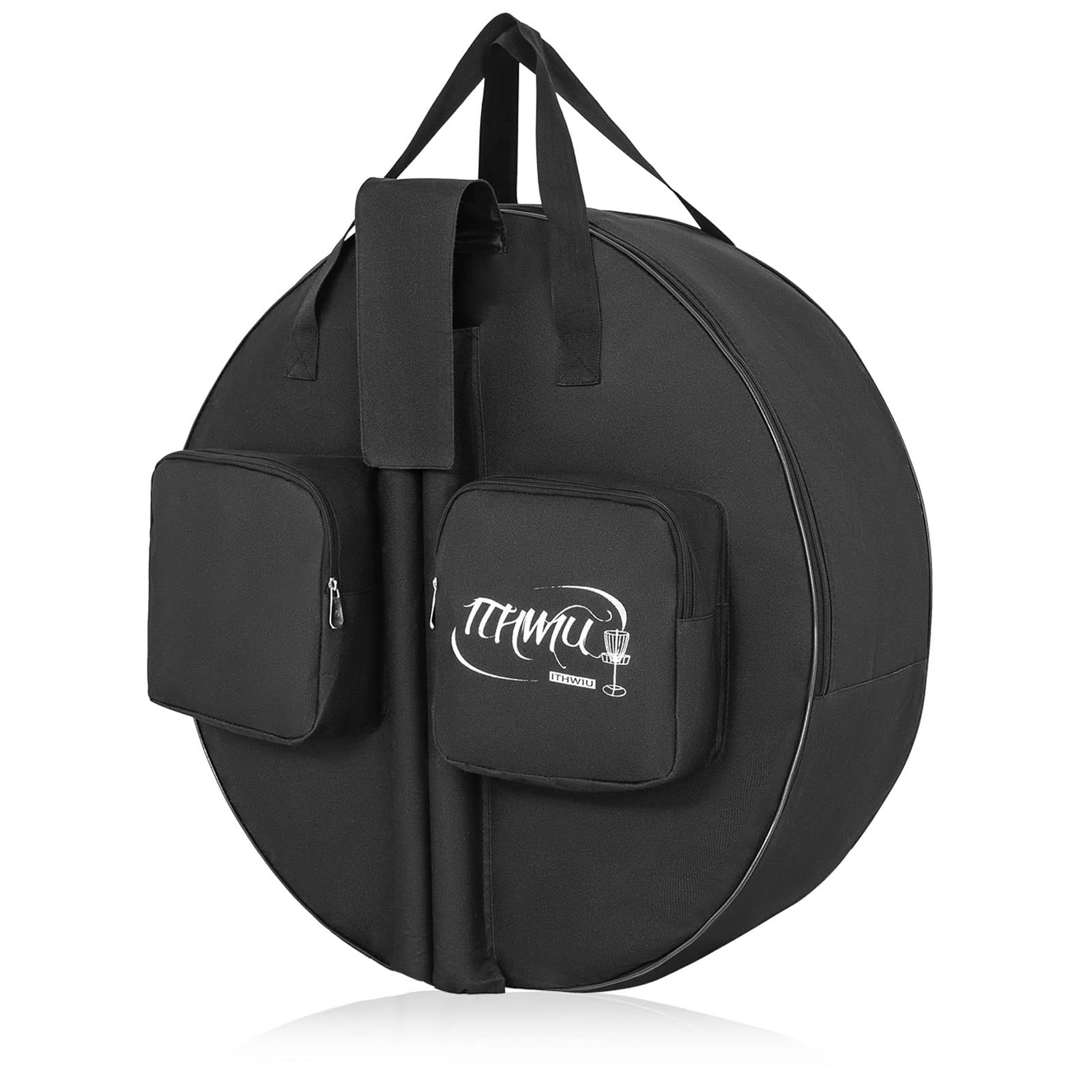 Disc Golf Basket Portable Water Resistant Carrying Bag D 27'' X H 8.4'', Black (only bag)
