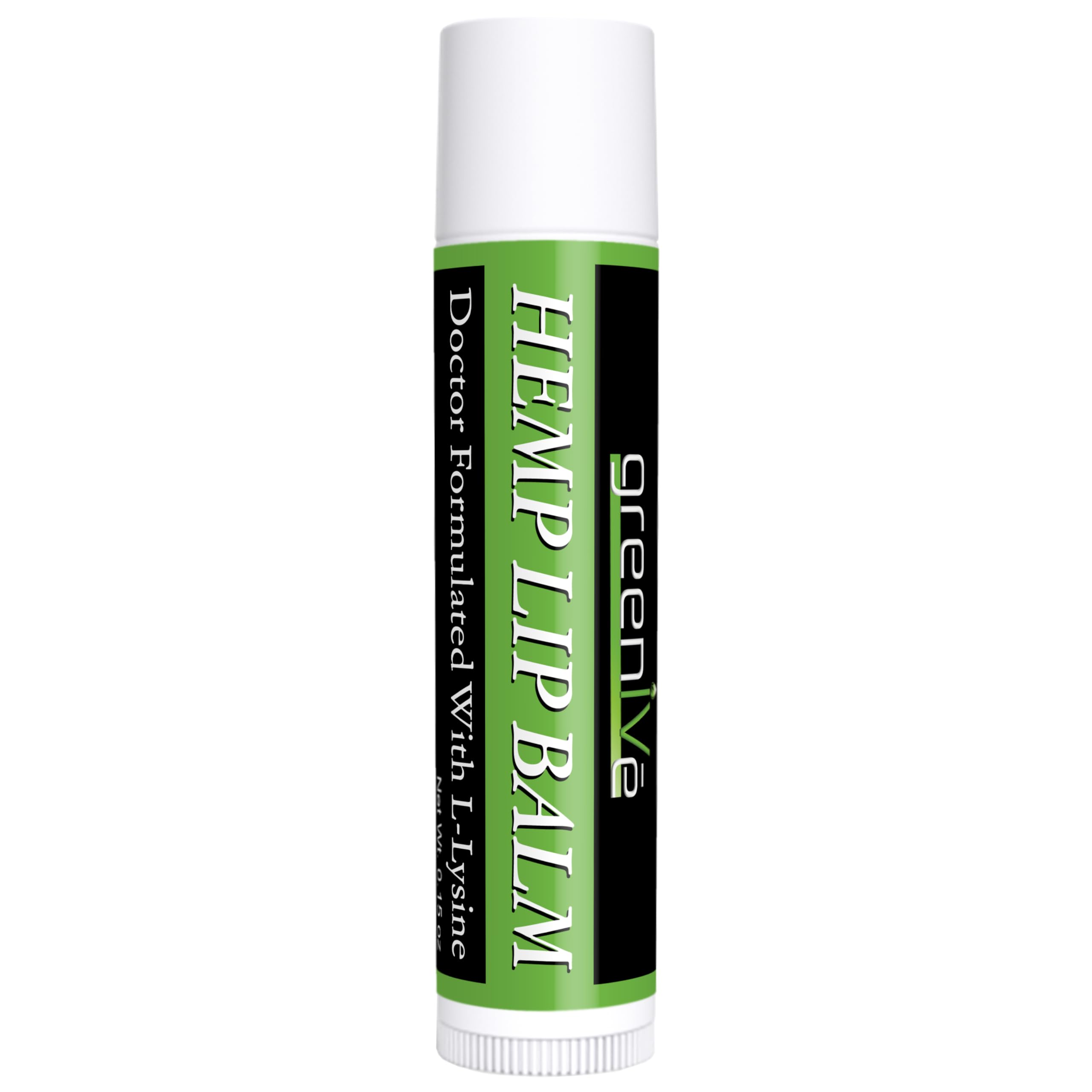 GreenIVe Hemp Lip Balm Vegan Hemp Seed Oil Omegas 3 6 Vitamin E L-Lysine Hydrating Handcrafted Natural Lip