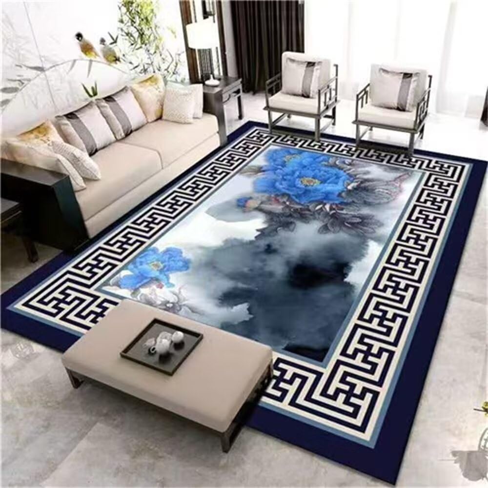 Tapis fille chambre enfant route 100x200cm bleu pour un nid douillet à la maison