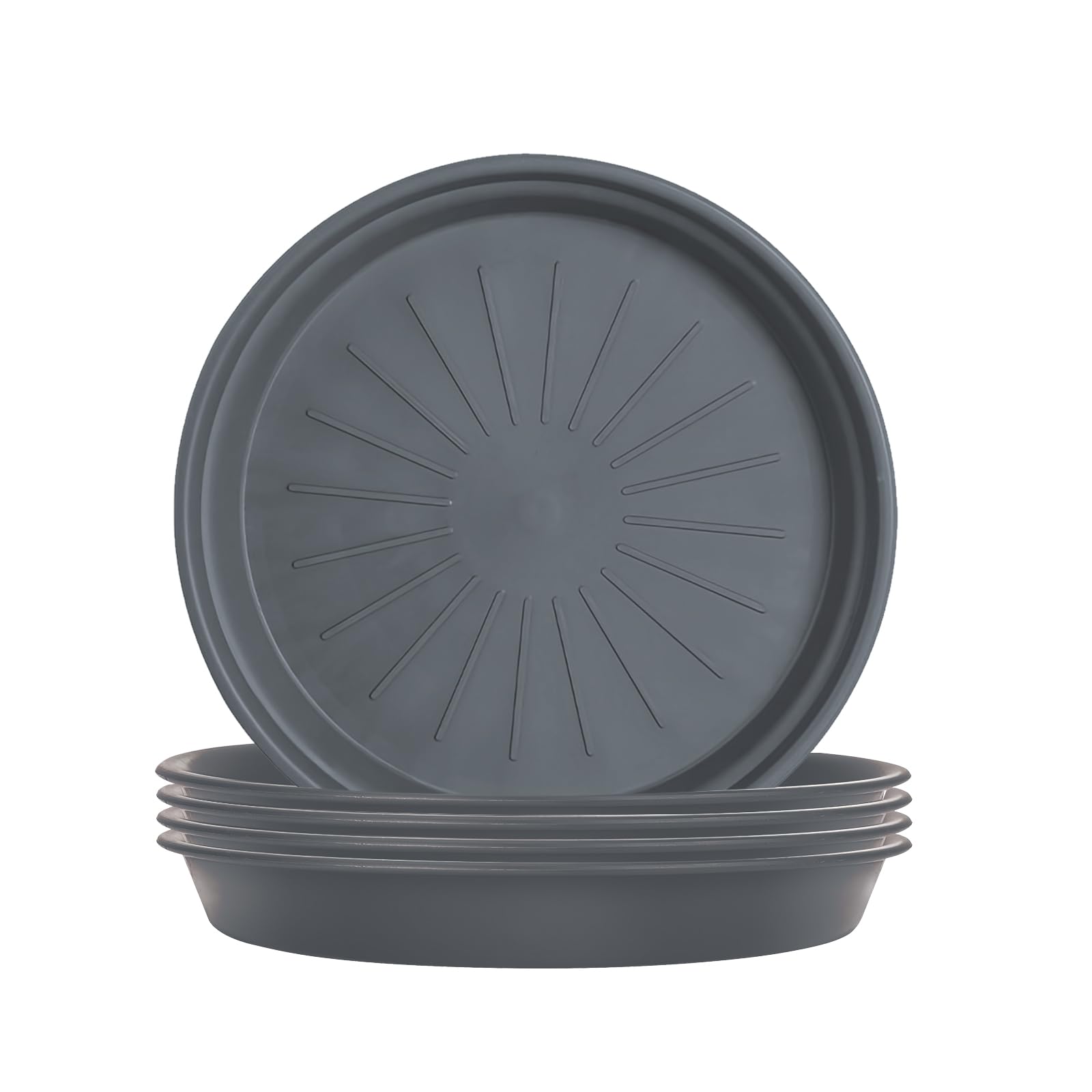 kingsea Lot de 10 soucoupes rondes pour plantes d'intérieur et d'extérieur, diamètre : 30,5 cm