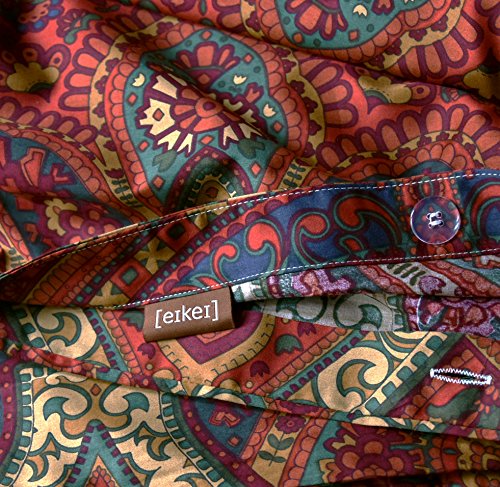 Eikei UNKNOWN Boho Paisley Print Luxury Duvet Quilt Cover And Shams 3Pc Bedding Set Bohemian Damask Medallion 350Tc Egyptian Cotton Sateen thumb #1