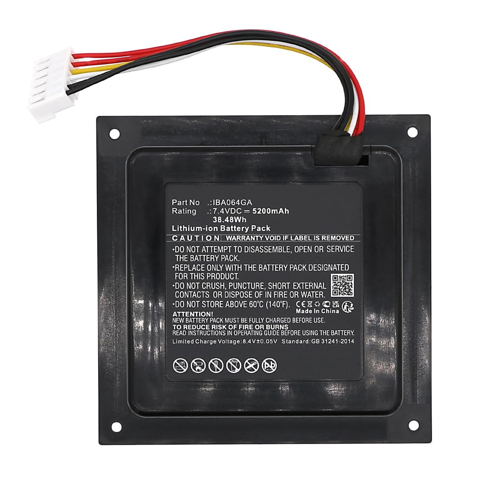 MPF Products 5200mAh IBA064GA, ICA002GA Battery Replacement Compatible with Partybox 110 Portable Wireless Bluetooth Party Speaker