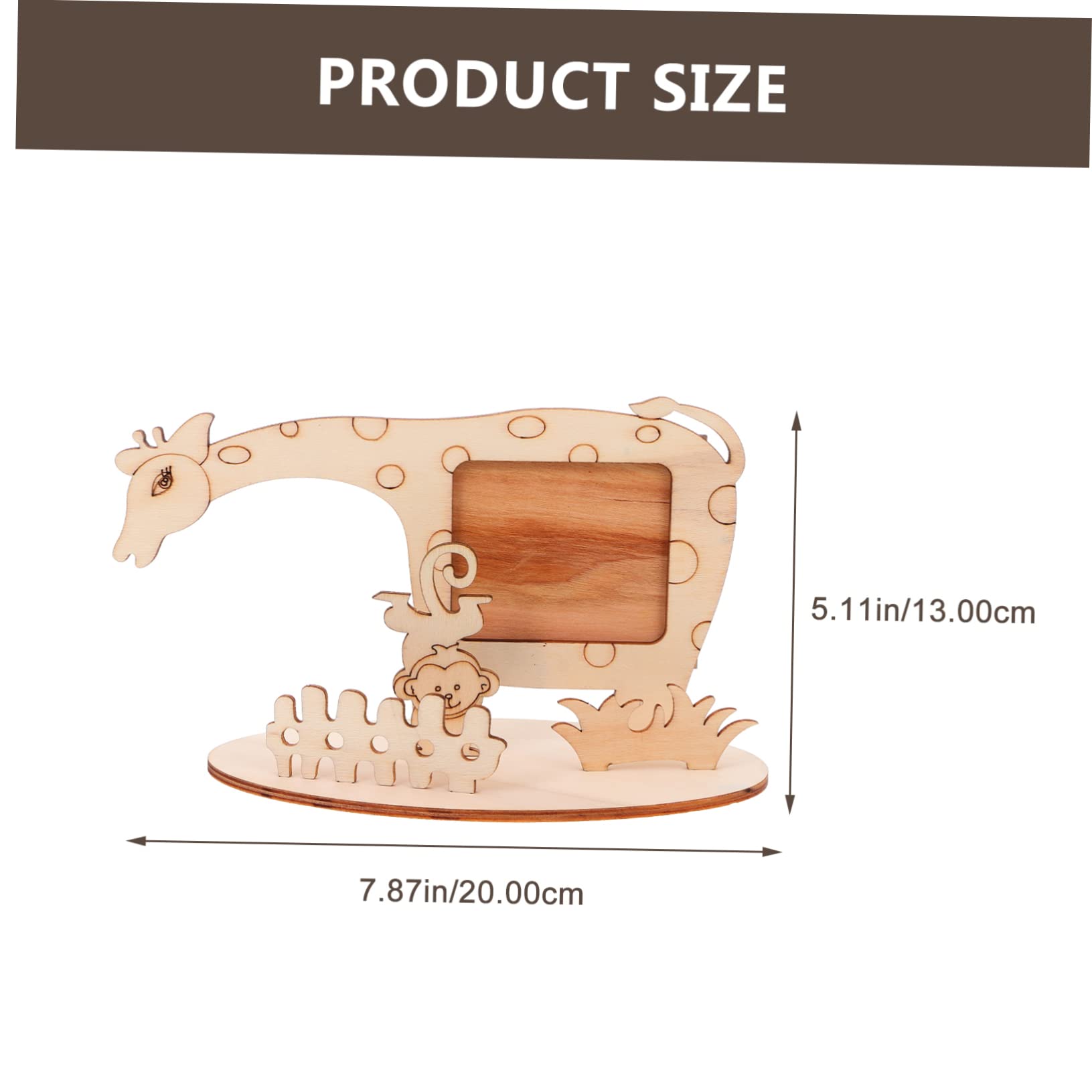 Ciieeo Coloring Photo Wooden Boys and Girls Picture Frames for Craft Projects