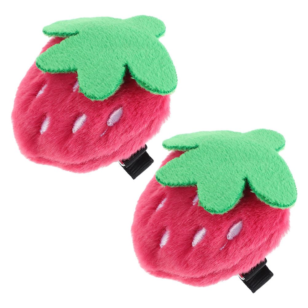 Amazon.co.jp: DOITOOL ヘアクリップ 前髪クリップ いちご 【2個セット