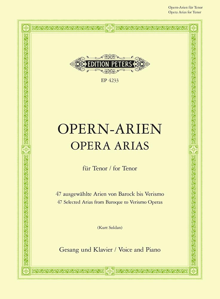 Opera arias for tenor chant