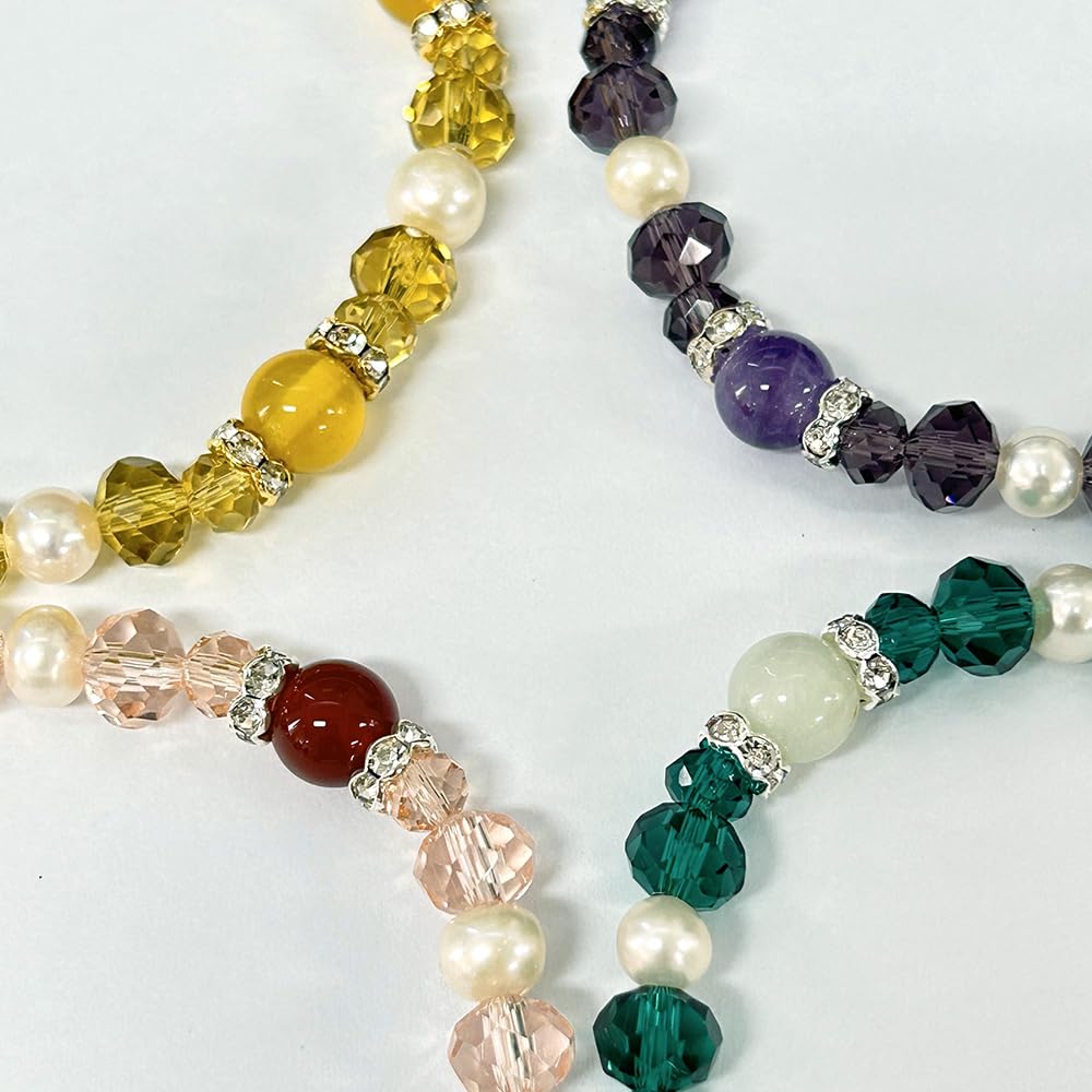 天然石ビーズブレスレットセット Amazon.co.jp: 6個/セットブルーストーンビーズ多層ビーズブレスレット