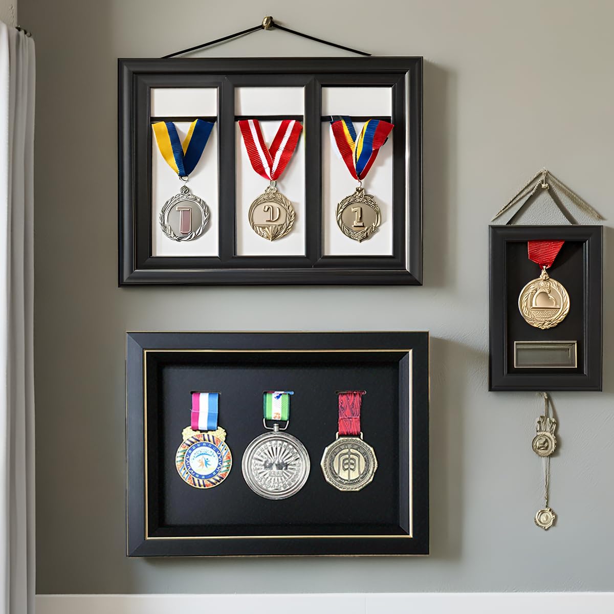 Medal Display Stand/Frame,Medal Display Box,2 Medals,3D Multipurpose Medal Display Case,Perfect Medal Display For Running, Marathon,Gymnastics And All - View #4