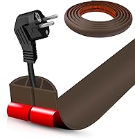 Vista 31 de Cubierta autoadhesiva para cables de suelo, gestión de cables de 3.3 pies, protector de tira de extensión para cables, evita tropiezos de cables