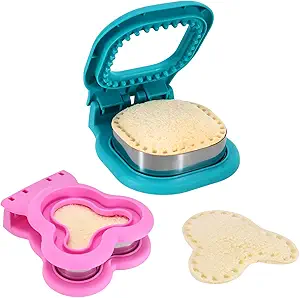 Crustless Sandwich Cutter,2 Piece Sandwich Cutters for Kids Lunch,Square and Mouse Shaped Breakfast Sandwich Cutter and Sealer Set,Ideal for Different Fillings To Create Uniquely Shaped Sandwich Bento