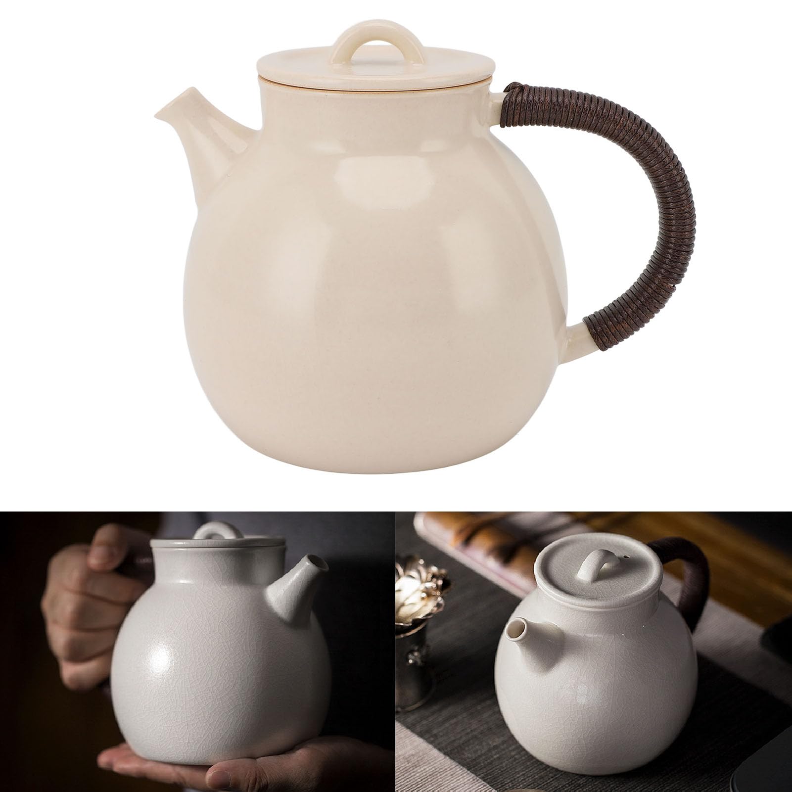 Generic Żaroodporny Ceramiczny Dzbanek na herbatę o Pojemności 800 Ml do Zaparzania Wrzącej wody. Herbata liściasta. Nadaje się do Domowego Biura