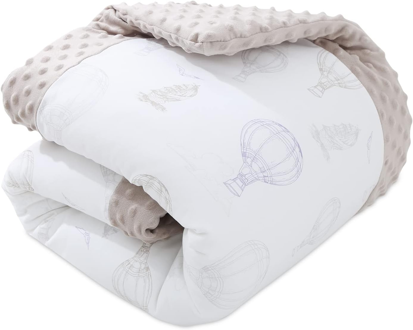 SONARIN Manta para Bebés 110x140cm,Algodón Cobijas para Bebes Doble Cara Manta para Recién Nacidos Mantitas para Bebes Niña y Niño Suave y Confortable para Cuna Cochecito(Globo Aerostático)