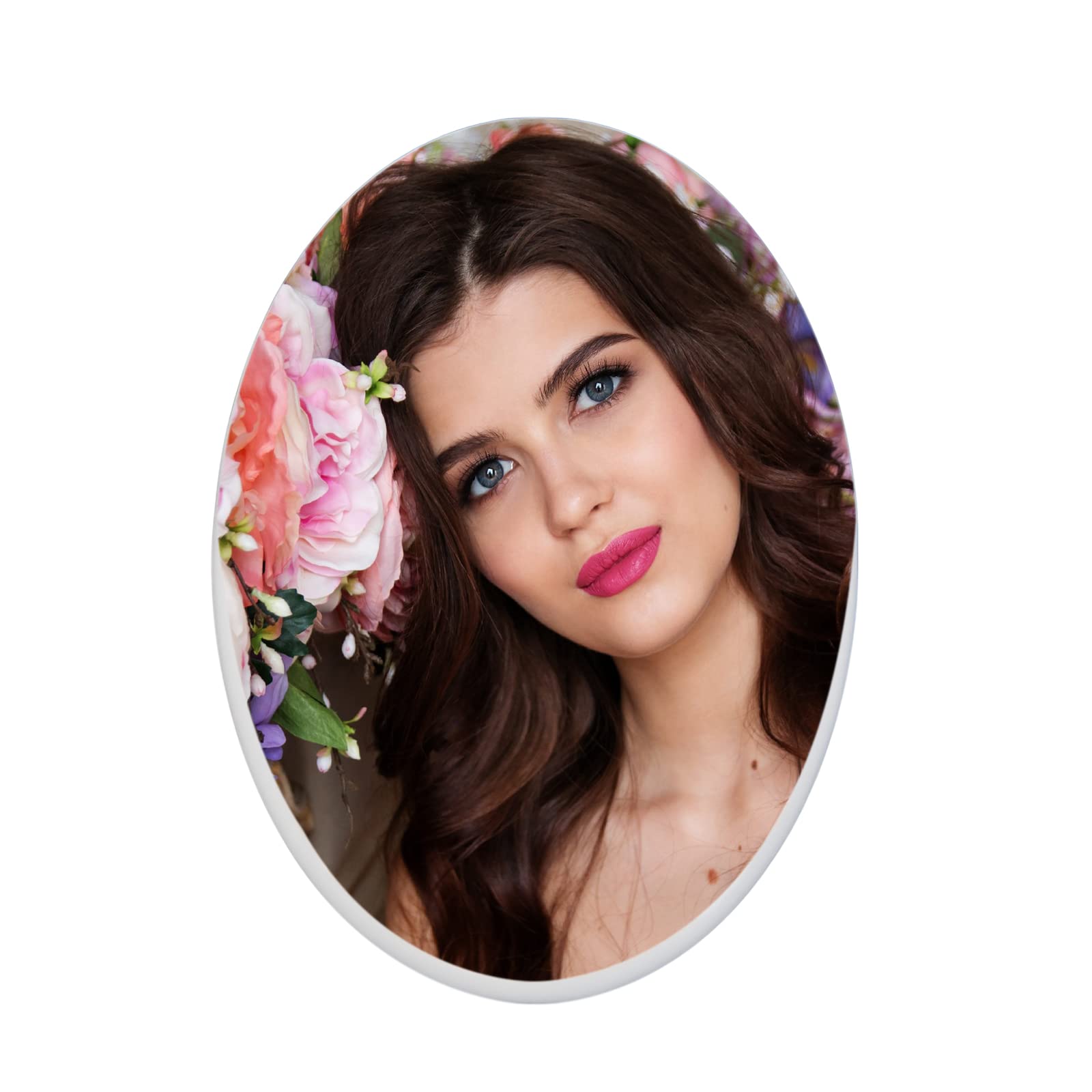 Custom Memorial Photo Ceramic Tile Personalized Headstone Picture Waterproof Porcelain Monument Portrait Picture Tile Free Custom DIY Photo Plaque for Cemetery Gravestone Tombstone Indoor Outdoor Use
