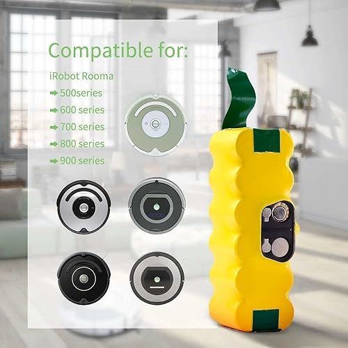 Miniatura 4 de Batería de repuesto para iRobot Roomba 770 585 531 620 635 645 655 694 960 935 980 880 870 860 850 780 780 760 610 630 650 676 690 510 527 536 541