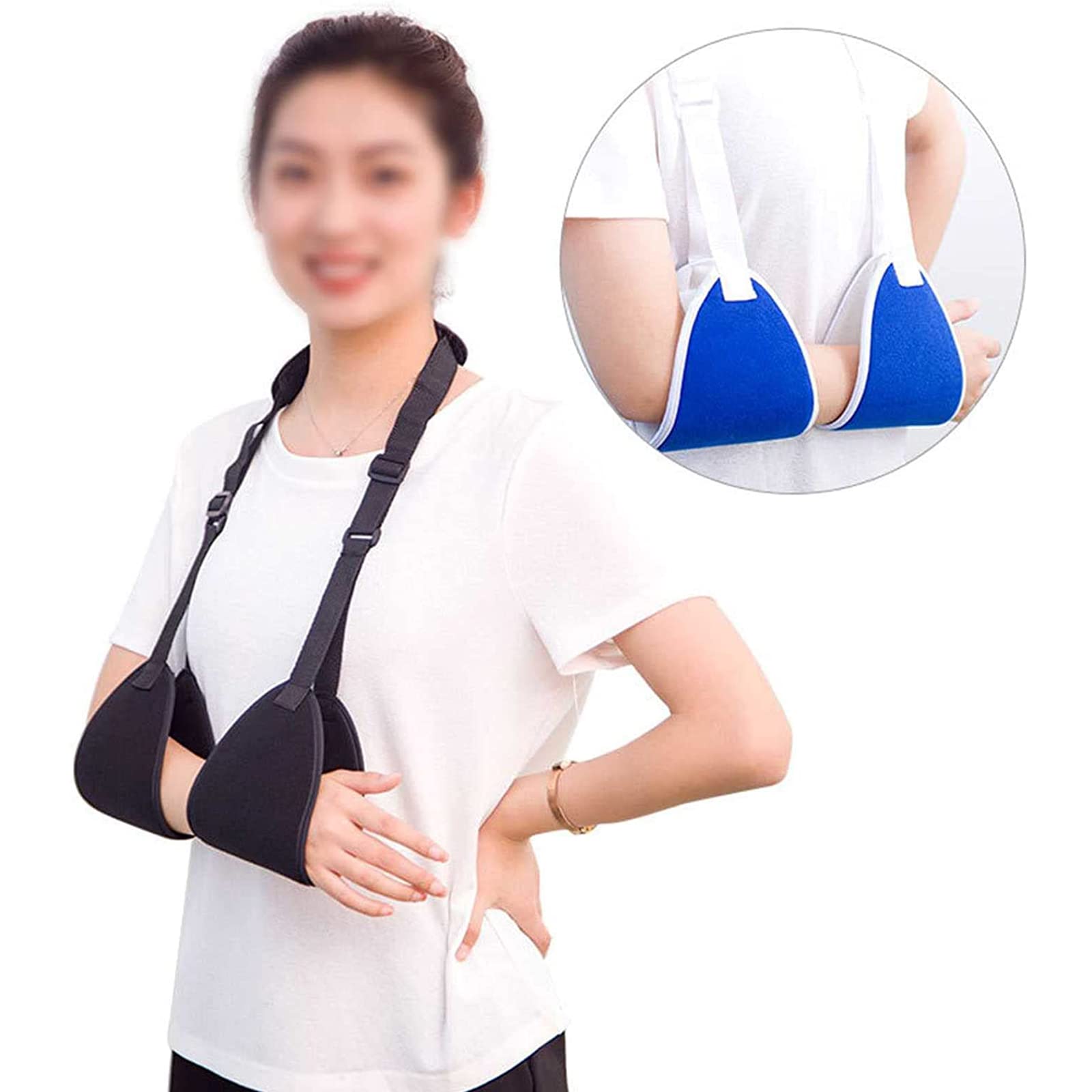 Eslinga de antebrazo, soporte de brazo para hombro y cuello, muñequera de brazo, eslinga de protección contra lesiones en brazo, ayuda a aliviar el dolor, diseño ergonómico