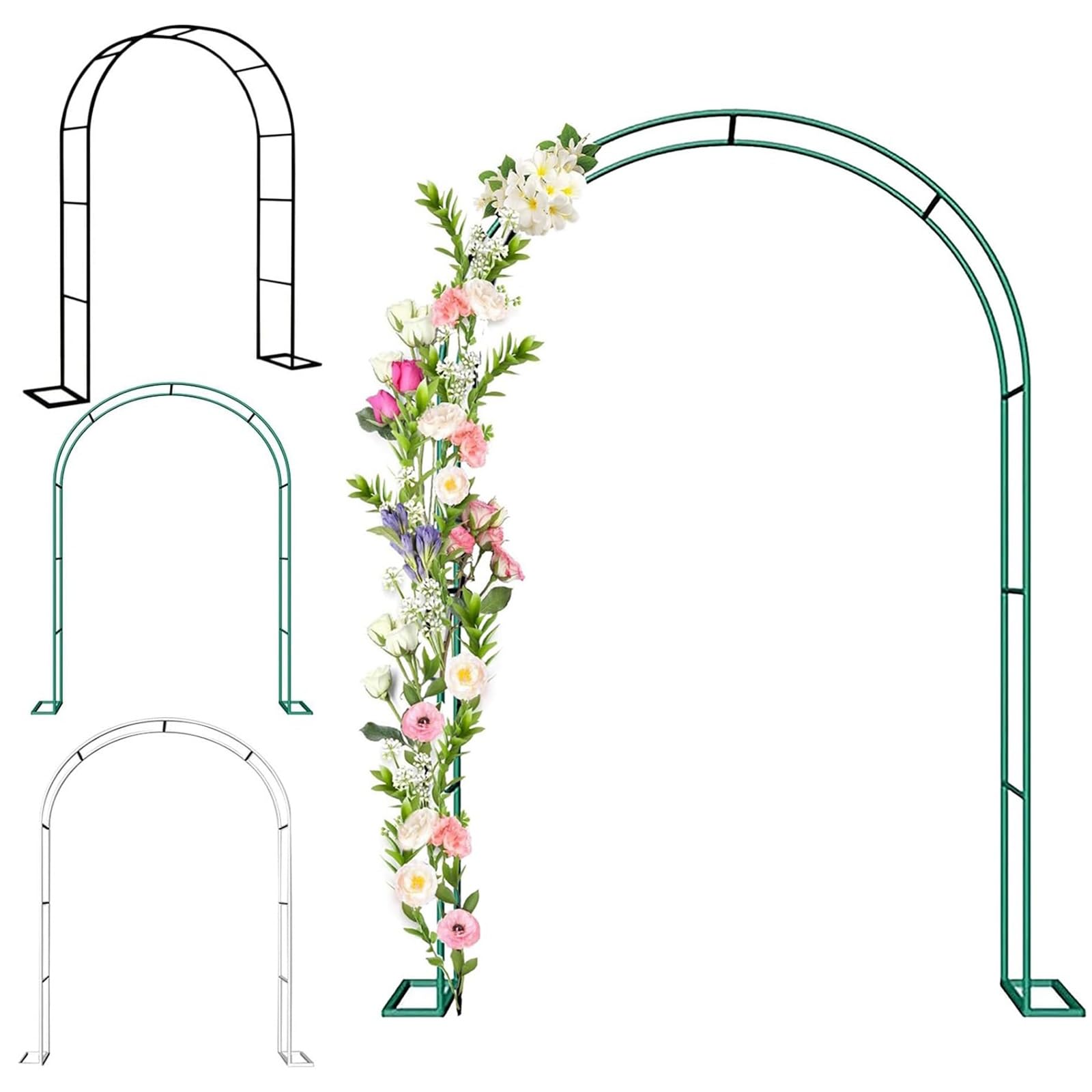 Metal Garden Arch Pergola Arbor with Stable Frame for Climbing Plants Heavy Duty Trellis for Wedding Ceremony and Garden Decoration