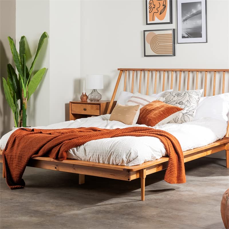 Walker Edison Lennon Platform, Queen, Caramel