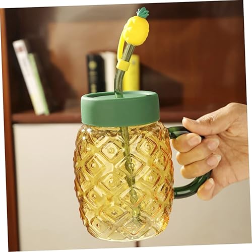 Miniatura 9 de Yardwe Taza de piña hawaiana Hawaii Party Cups Hawaiian Party Favors Taza hawaiana Vasos hawaianos Vasos con tapas para bebidas Vasos de vidrio para