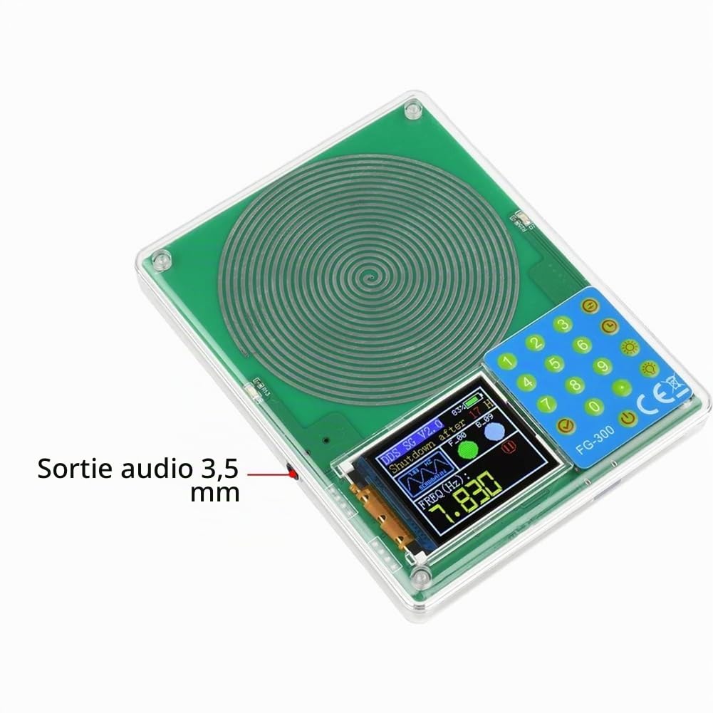 Générateur de Signal D'Écran FG-300 DDS ANGES SAVE de SAWS SACE SLACE 0,001 Hz à 200 KHz 1,8 "Affichage de Couleur B（Pile non incluse）