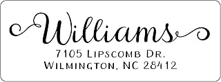 White Return Address Labels - Personalized Stickers for Envelopes and Mail, 250 Adhesive Peel and Stick Labels (Curly Tails)
