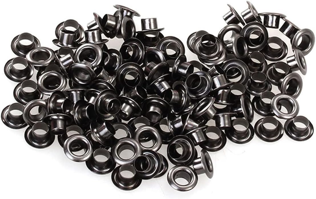 ECYC Ltd 200Pcs 1.5mm Tiny Grommets Eyelets Round Metal Eyelets, Self Backing Eyelet Holster Eyelets for Repair and Decoration Clothes, Shoes, Leather, Canvas, Belt, Tag, Scrapbooking, DIY Craft