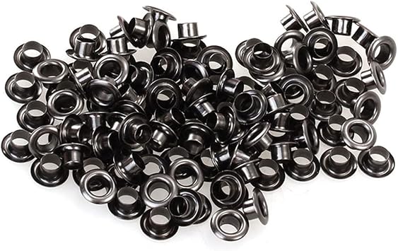 ECYC Ltd 200Pcs 2.5mm Tiny Grommets Eyelets Round Metal Eyelets, Self Backing Eyelet Holster Eyelets for Repair and Decoration Clothes, Shoes, Leather, Canvas, Belt, Tag, Scrapbooking, DIY Craft