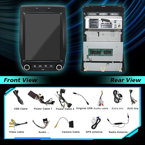 Miniatura 6 de CUSP Radio estéreo de coche de 12.1 pulgadas navegación GPS para Ford F150 Raptor 2015-2021 F250 F350 F450 2017-2021, pantalla vertical Android PX6