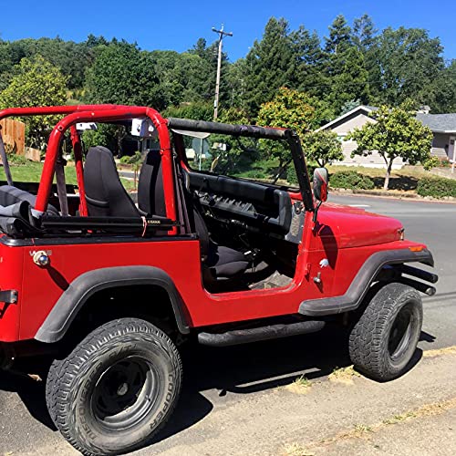 Denforste Mirrors Doors Off Compatible with Jeep Wrangler JK CJ JL & Unlimited - Door Hinge Side Mirrors for Jeep - 2 Pack 5.5 x 7.5 inches Side Rear View Mirrors for Doors Off Driving by DenForste - Image 7