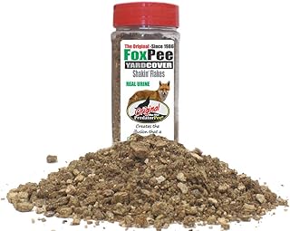 Predator Pee Fox Pee Shakin' Flakes - Territorial Marking Scent - Creates Illusion That Fox is Nearby - 16 oz Jar