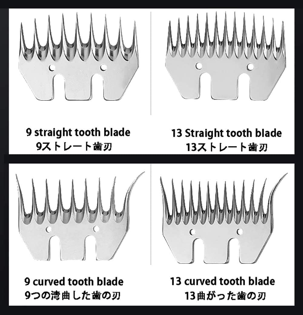GeRRiT Livestock Electric Clipper,1200W Wool Shears 6 Speed Adjustable Electric Clippers to Shave Wool US/UK/EU/JP, can be Used for Sheep, Cattle and Horses,13 Curved
