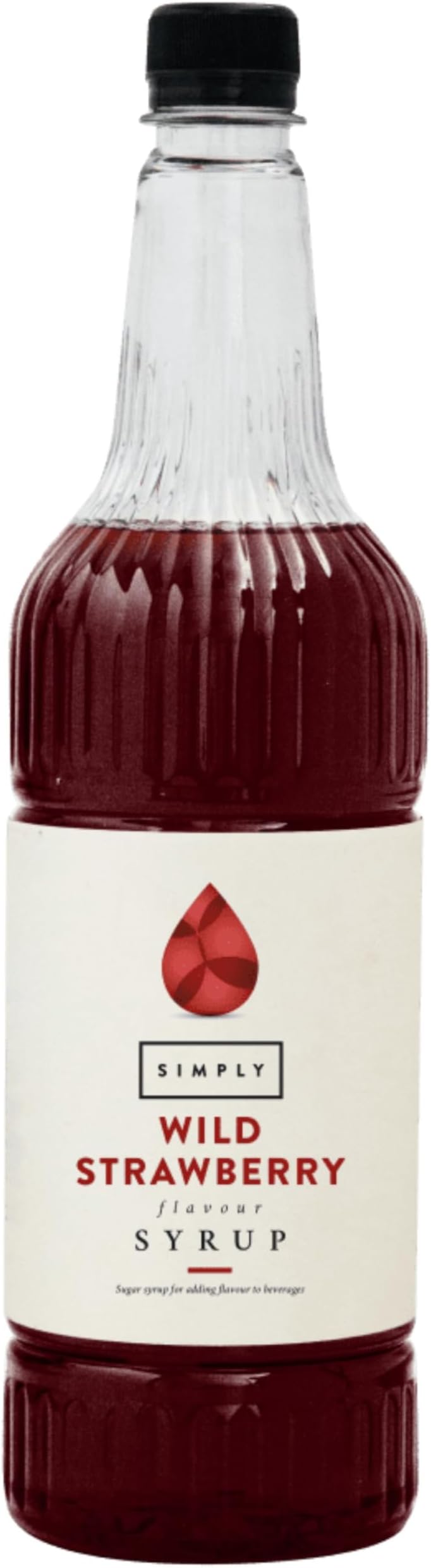 Wild Strawberry Syrup, Vegan & Nut Free Flavoured Syrup for Coffee, Cocktails & Baking (1 Litre)