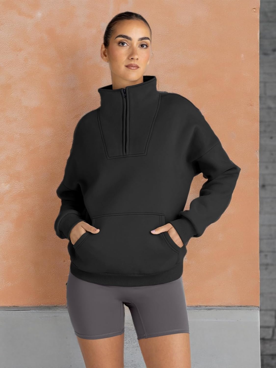 Trendy Queen Womens Sweatshirts Quarter Half Zip Pullover Hoodies Fall Fashion 2026 Winter Fleece Jackets Sweaters - Image 6