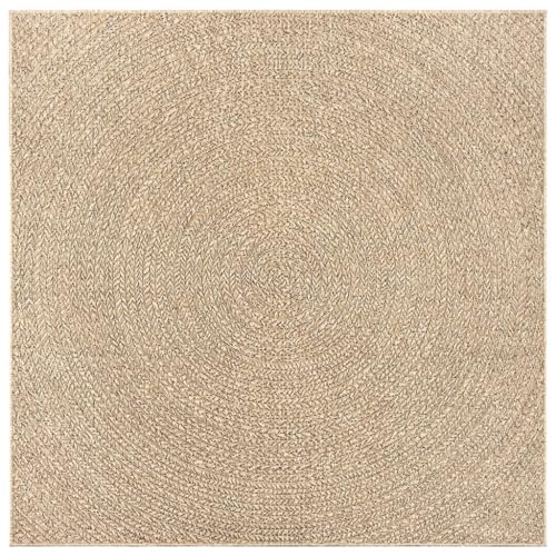 vidaXL Teppich, Teppich für Wohnzimmer Garten Balkon Terrasse, Bodenmatte Läufer Rechteckig, Balkonteppich Terrassenteppich, 120x120cm Jute-Optik Indoor Outdoor