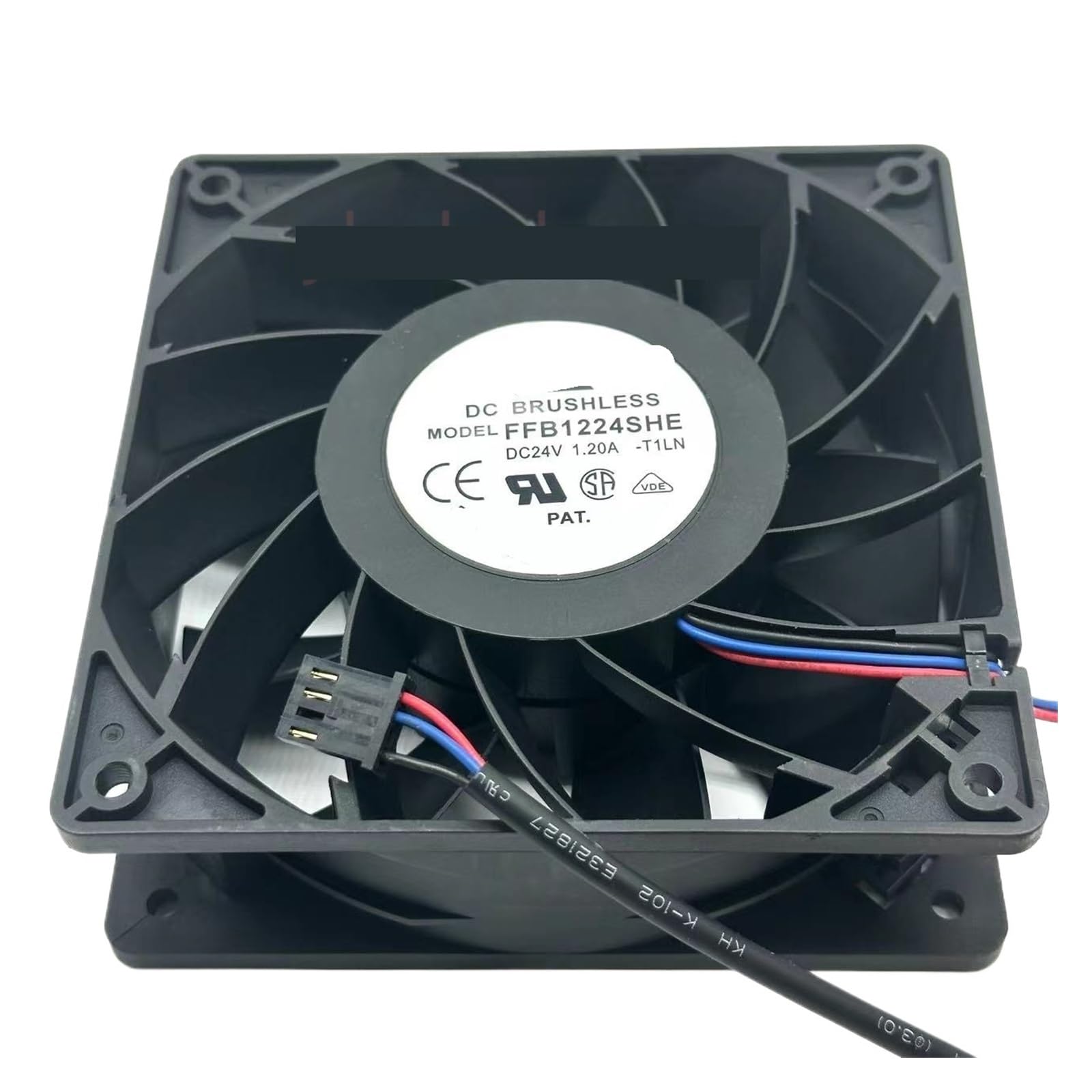 FFB1224SHE T1LN DC 24V 1.20A 120x120x38mm 3-wire Server Cooling Fan