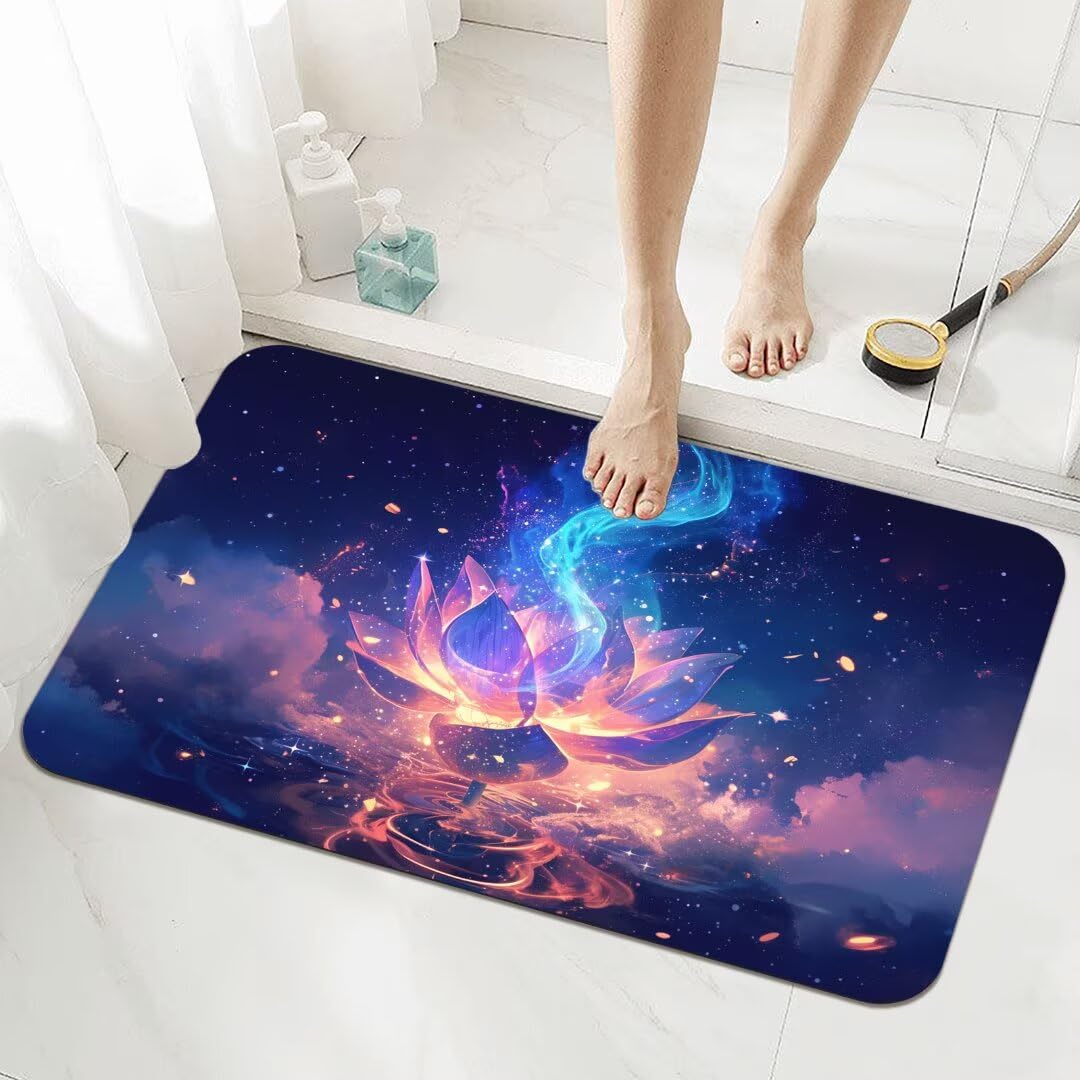 Badezimmerteppich Groß Schnelltrocknend Badteppich 160x230cm Rutschfester Badematte Scenery Absorbierender Duschvorleger Waschbar Badvorleger Dünn Bath Bathroom Mat Fußmatten Toilette Badewanne 5-974