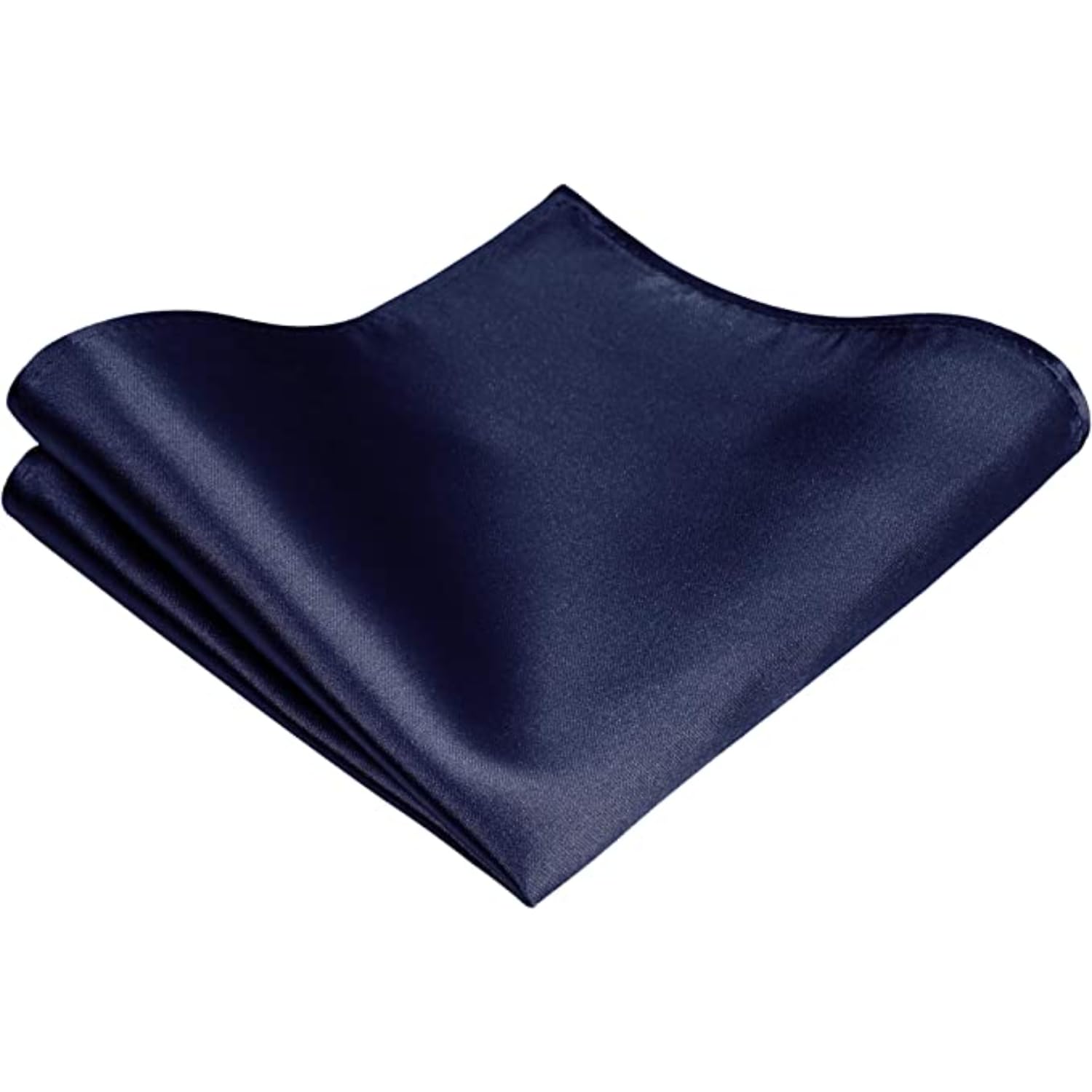 voici france Premium Pocket Square microfiber Men Satin Wedding Handkerchief Pocket Square (Navy)-picture-30
