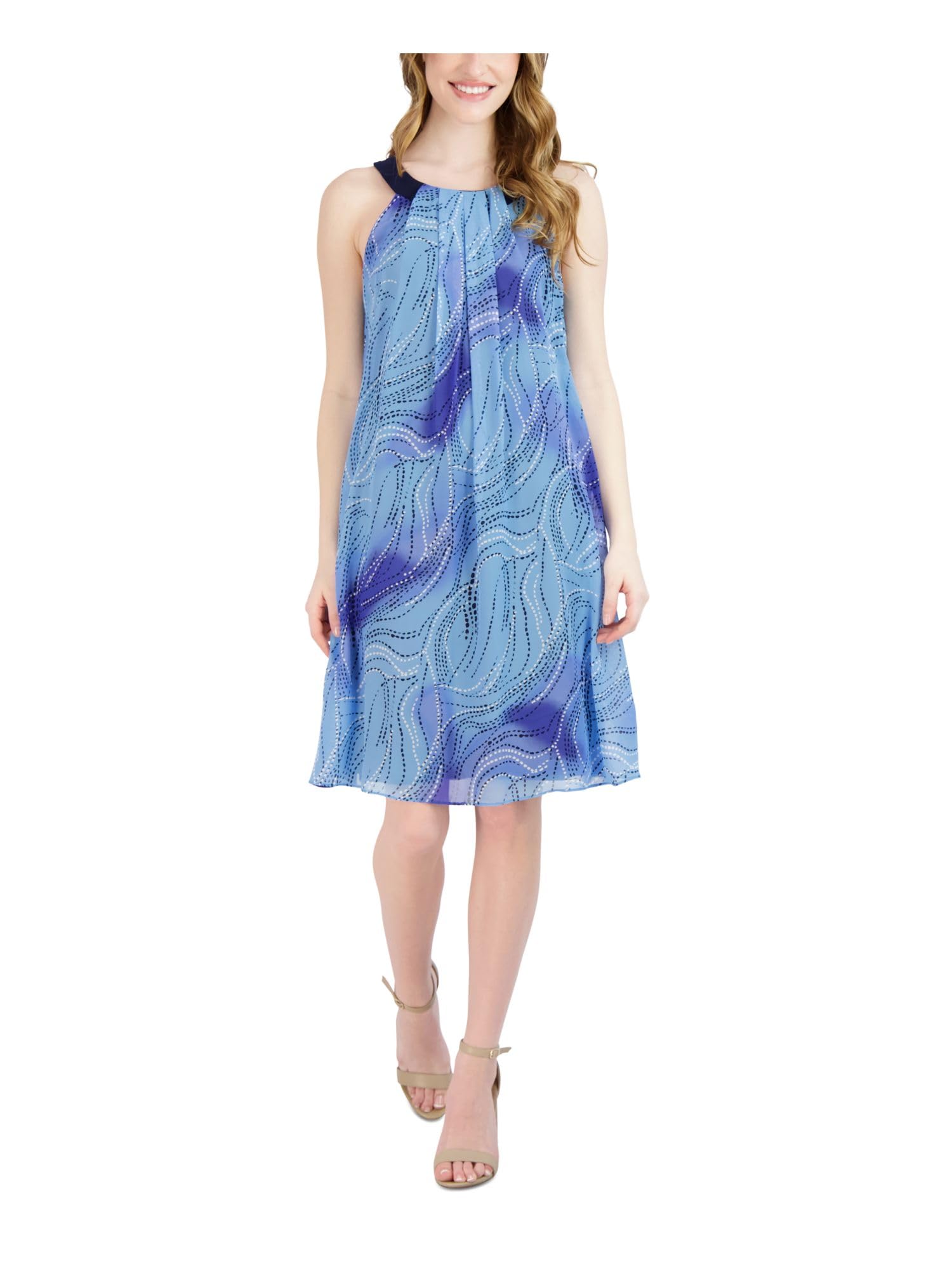 ROBBIE BEE Women's Sleeveless Dress, Blue