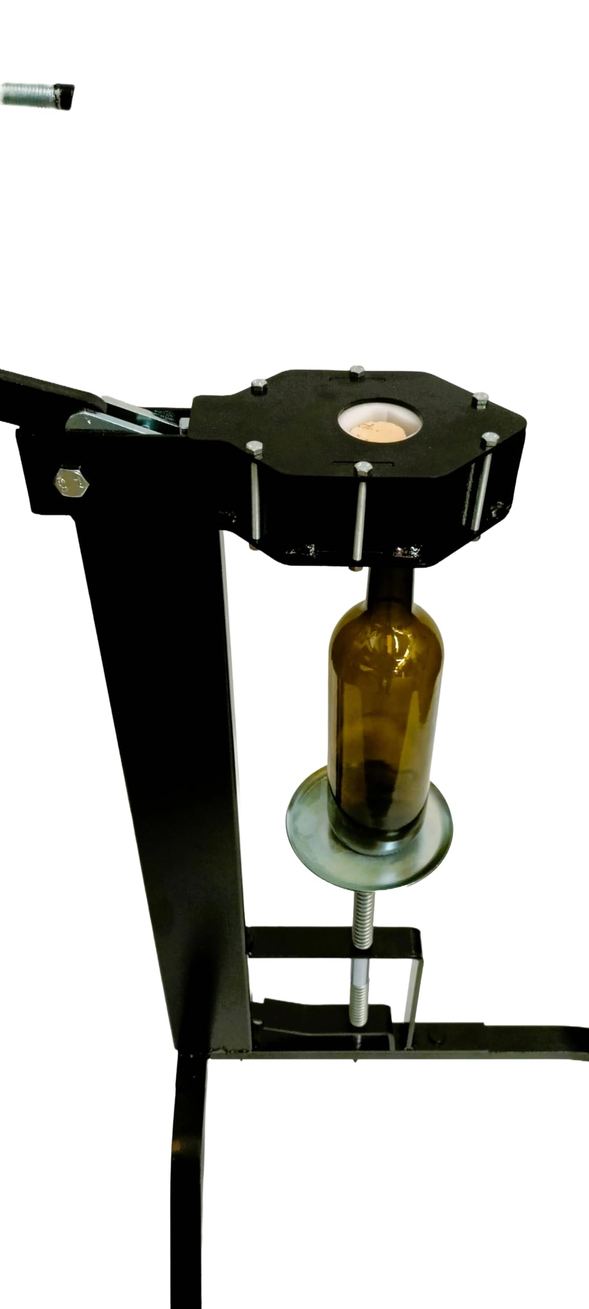 Tappatrice a Colonna Professionale 2-in-1 per Tappi a Fungo e Raso - Tappabottiglie Manuale Regolabile in Ferro per Bottiglie di Vino e Spumante