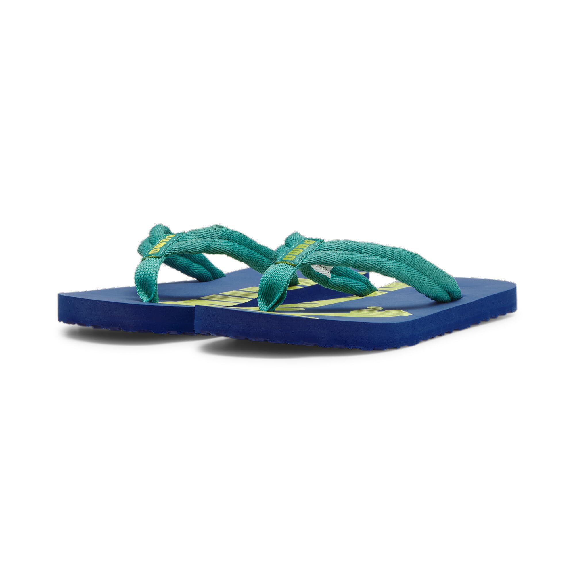 Puma Unisex Youth Epic Flip V2 Jr Flip-Flops, Sparkling Green-Cobalt Glaze-Lime Sheen, 4 UK