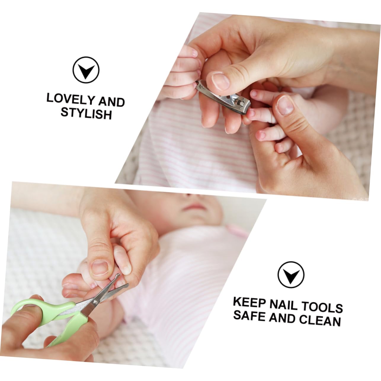 Abaodam 2sets La Unghiper Kit Inossidabile Con Tagliaunghie Pinzette Per Unghie Manicure e Pedicure Sicuri Per Confezione e Resistente