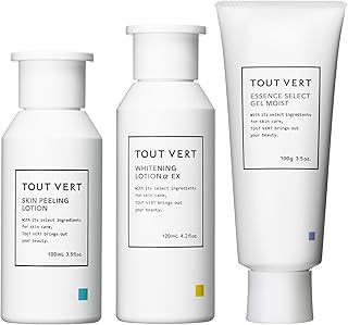 【角質・毛穴ケア】トゥヴェール ニキビ・毛穴対策セット スキンピーリングローション 標準タイプ 100mL ふき取り化粧水 薬用ホワイトニングローションαEX 120mL 薬用美白化粧水 エッセンスセレクトゲル モイスト 100g オールインワンジェル AHA 高濃度 ビタミンC誘導体 ペプチド セラミド