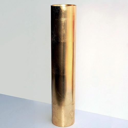 Miniatura 3 de Red Pomegranate Jarrón cilíndrico dorado dorado de 20.0 in (1121-1)