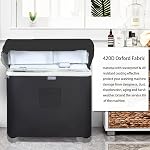 Twin Tub Washing Machine Cover for 28lbs Portable Mini Compact Washer Machine,Waterproof, Sun-Proof, Extend their Service Life, Zipper Design for Easy Use (28"W×17"D×32"H)