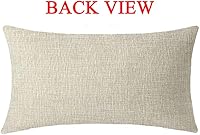 Vista 2 de Xihomeli Fundas de almohada de flores rosas, hermosas almohadas lumbares, fundas de almohada decorativas de algodón y lino, funda de cojín