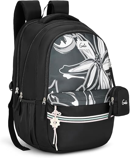 Genie School Backpack For Girls |19 Inch-36 Litres With Three Compartments, Light Weight with Padded Shoulders |Best for B...