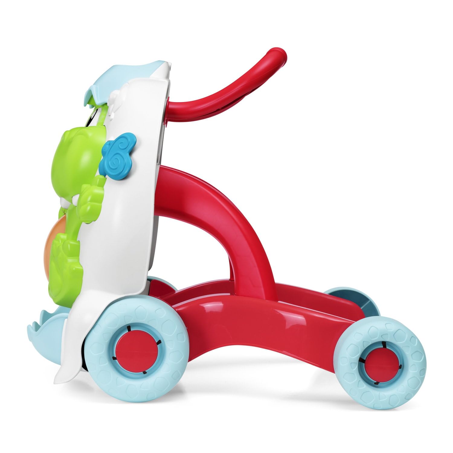 Chicco Gioco Primipassi Dinosauro, 2in1 Evolutivo, Girello e Centro attività Elettronico, 2 Palline, 3 Formine, Luci e Suoni, Parti in Plastica Riciclata 80%, Made in Italy, Giochi Bambini 9-24 Mesi