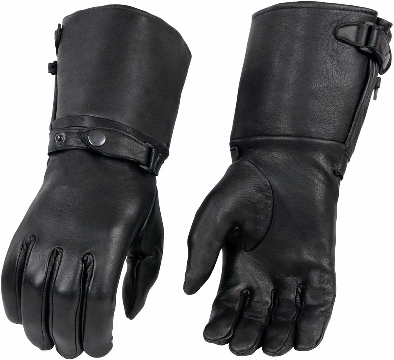 Milwaukee Leather SH859 Women’s Black Deerskin Leather Thermal Lined Gauntlet Gloves