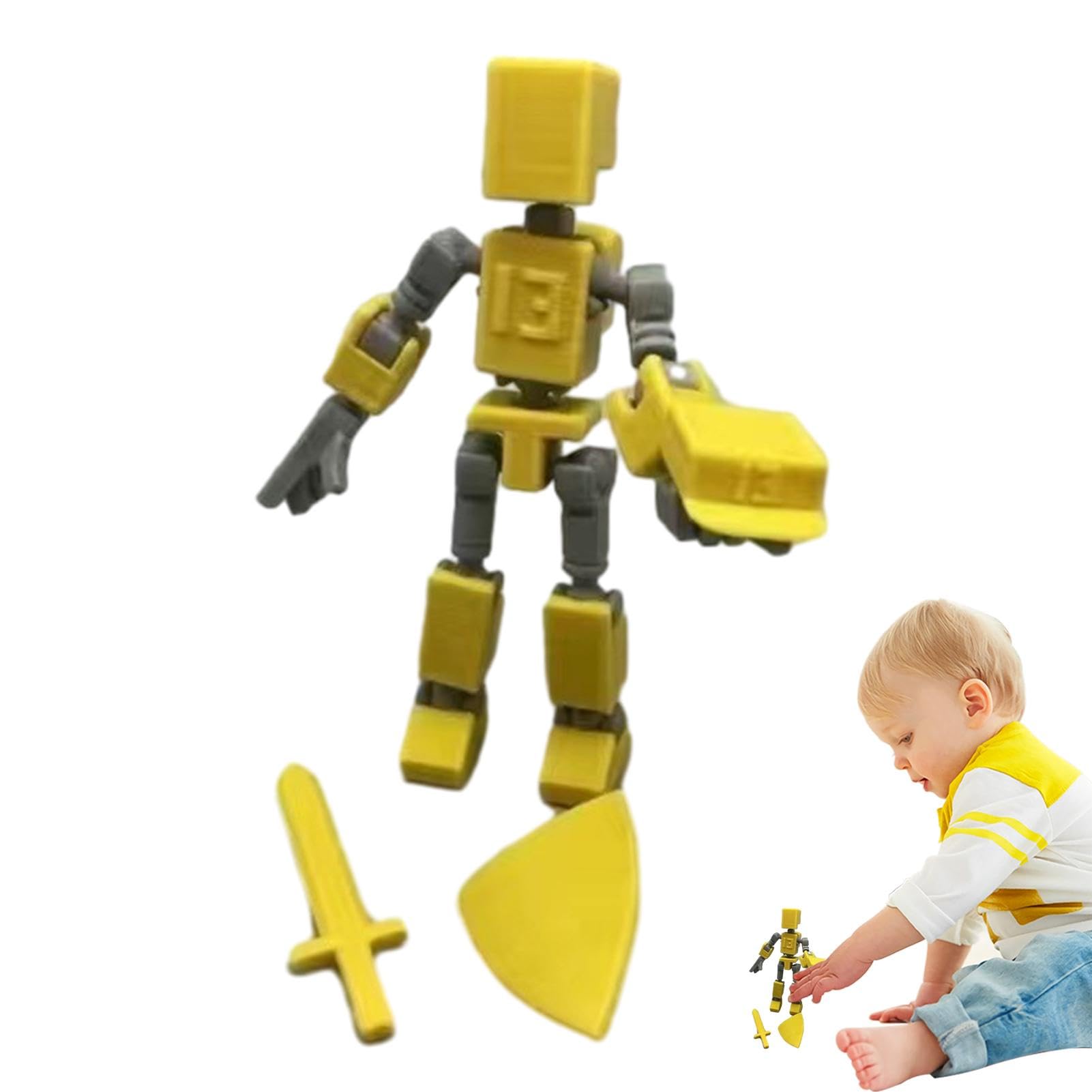 Figurines (noires) - Robot mobile multi-articulé - Mannequin imprimé en Figurines (noires) - Robot mobile multi-articulé - Mannequin imprimé en