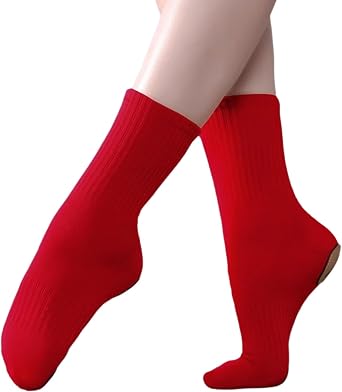 Dance Socks for Women and Girls Barre Socks with Grips Non Slip Breathable Cotton Ballet Foot Covers